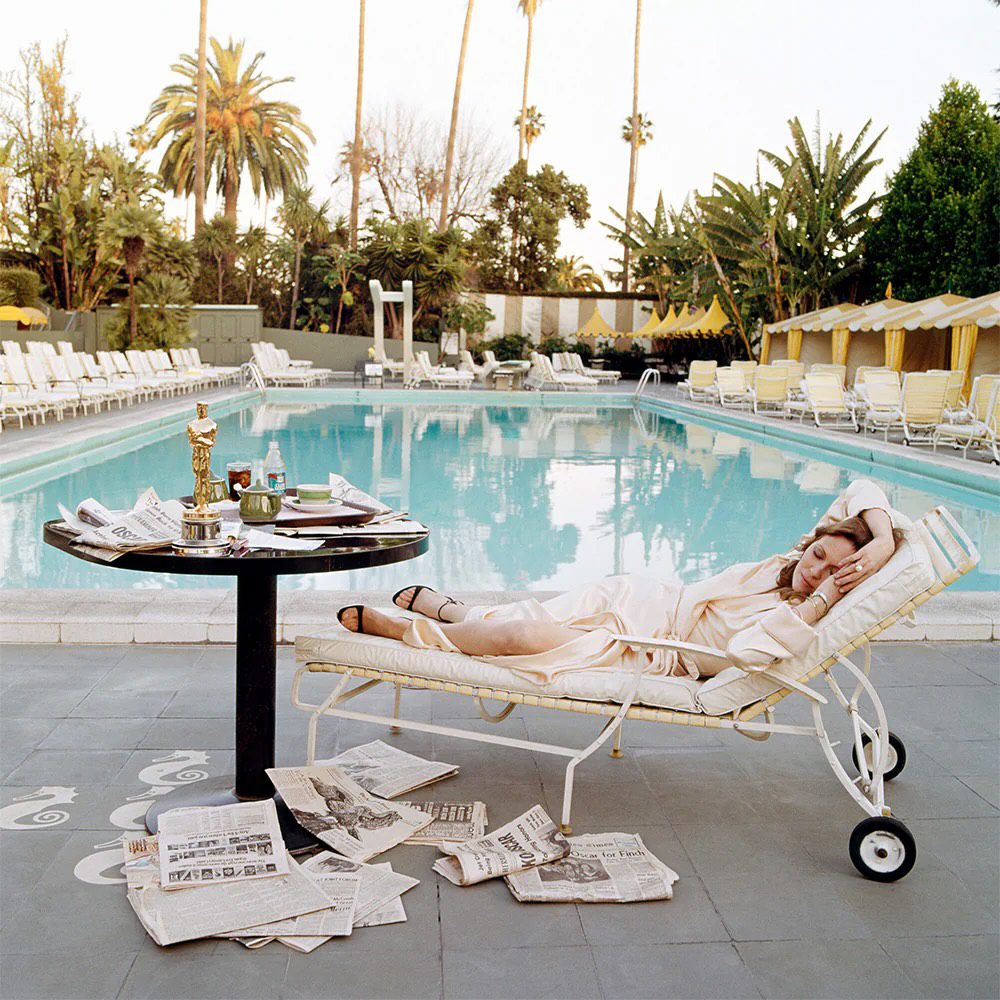 Terry O'Neill, Faye Dunaway Poolside In LA, 1977, C-Type Print