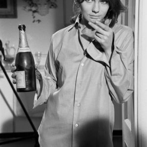 Terry O'Neill, Jacqueline Bisset drinking champagne, 1967, Silver gelatin photograph