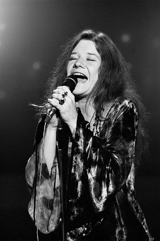 Terry O'Neill, Janis Joplin singing on This is Tom Jones, 1969, Silver gelatin photograph