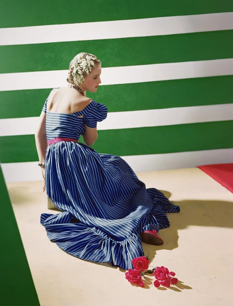 Horst P. Horst, Dress by Hattie Carnegie, Vogue, 1939, C-Type Color photograph