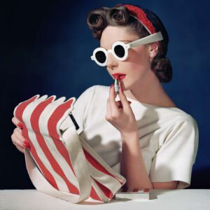Horst P. Horst, Muriel Maxwell, Ensemble by Sally Victor, American Vogue, 1939, C-Type Color photograph