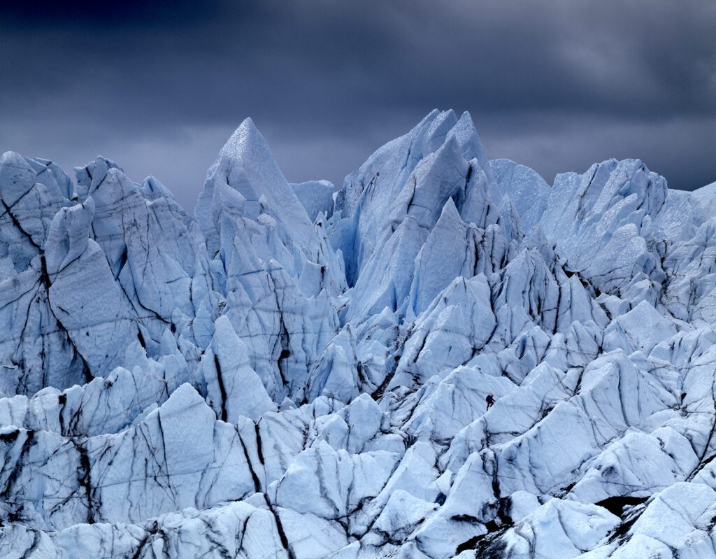 Alaska Glacier with Climber, America in Detail