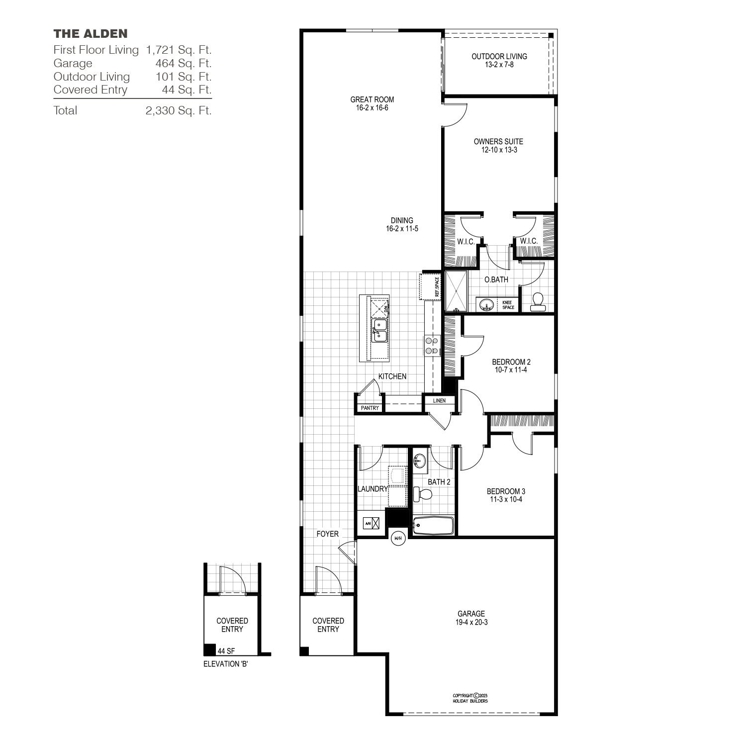 Alden New Home Floorplan Value Collection by Holiday Builders