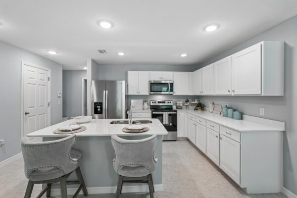 The Kitchen with Tile & Quartz in the Majestic from the Value Collection