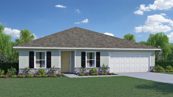 Royal floorplan with stone from our Value Collection