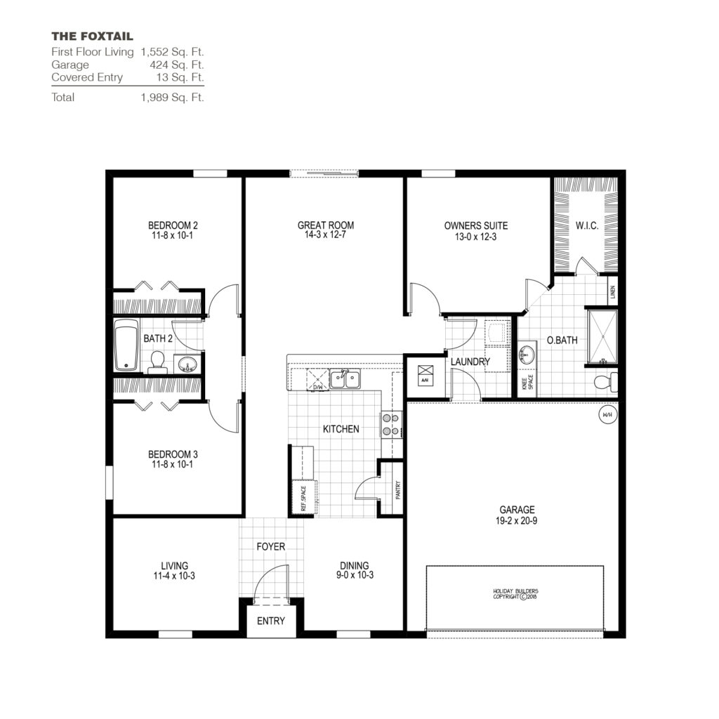 Foxtail New Home Floorplan Holiday Builders