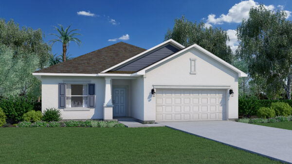 The 3 bedroom, 2 bath Dania floorplan from the Cornerstone Collection by Holiday Builders.