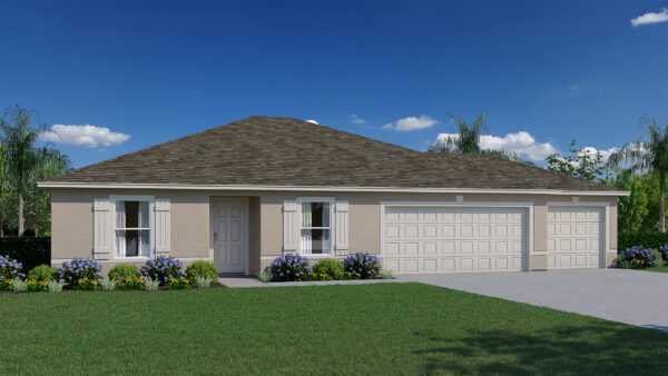 The 3 bedroom, 3 car garage Alexander floorplan from the Value Collection by Holiday Builders.