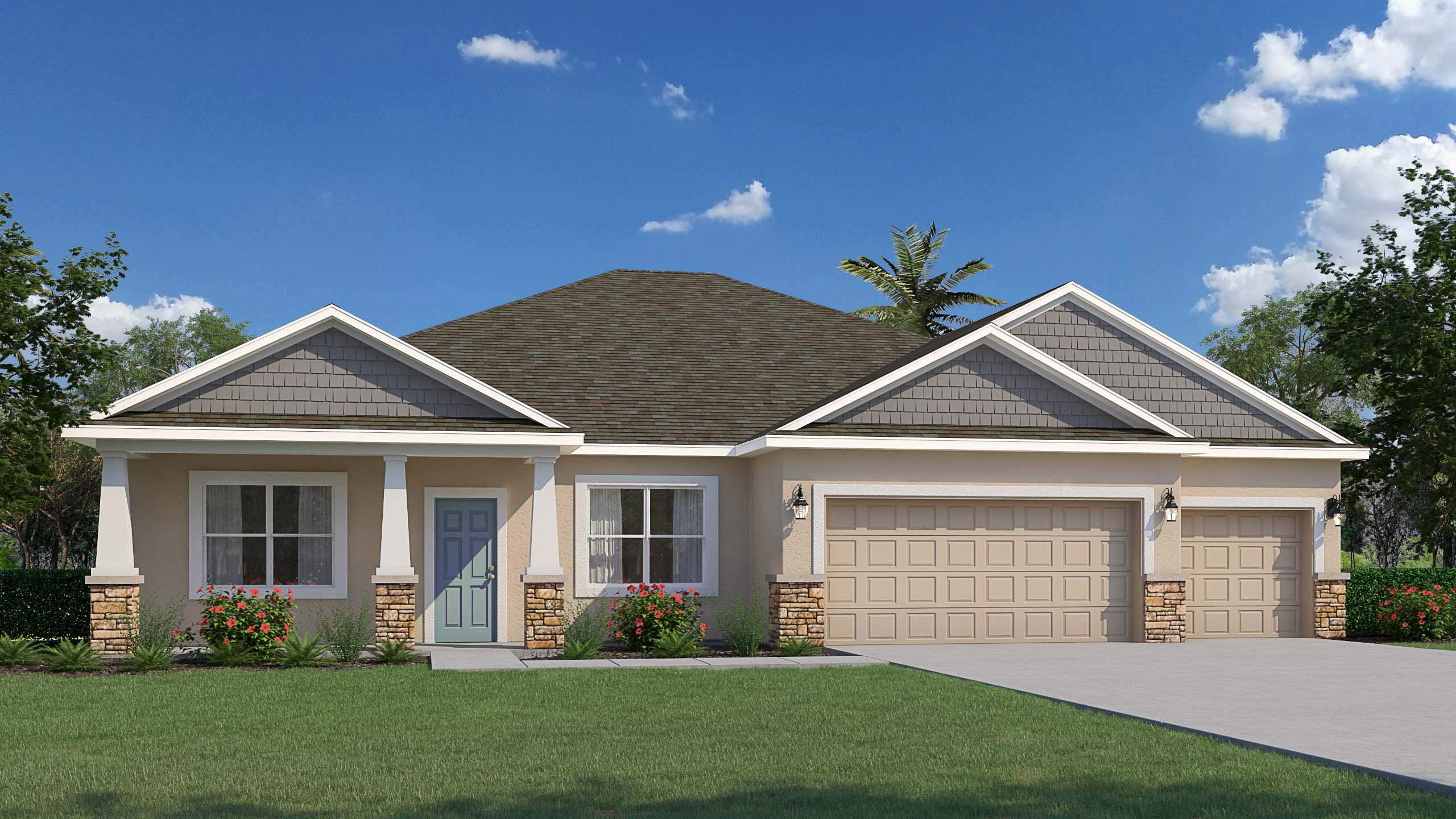 The Captiva floorplan from the Cornerstone collection by Holiday Builders
