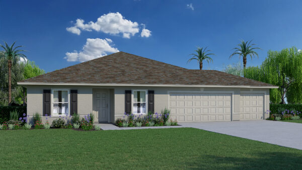 The 4 bedroom, 2 bath Sylvester floorplan from the Value Collection by Holiday Builders.