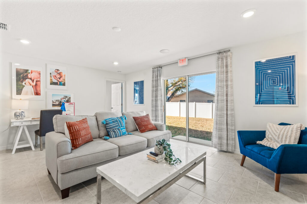 The Living Area in the Sylvester Floorplan from the Value Collection