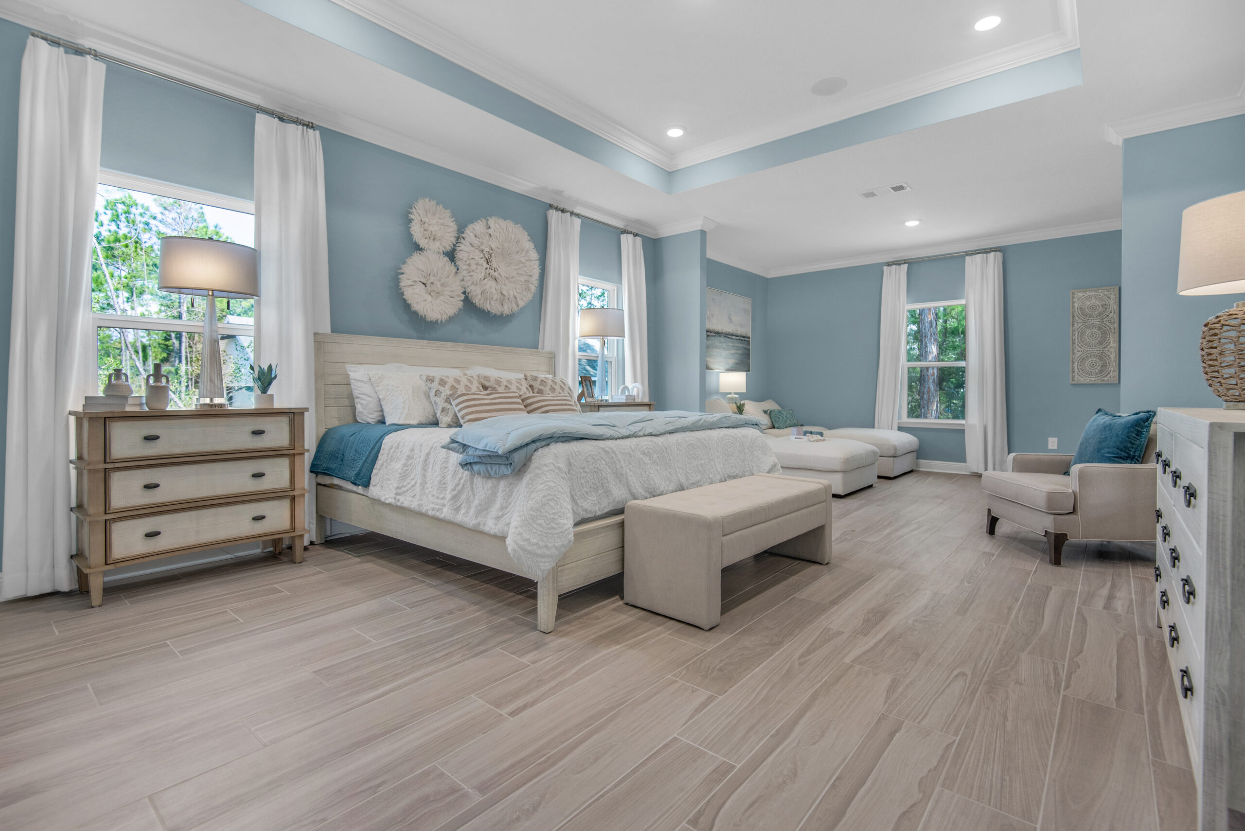 The Eden model home from the Cornerstone Collection is the sales center for Navarre, Florida.