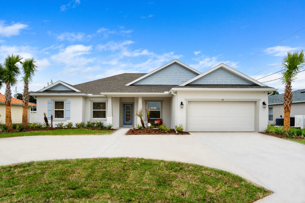 The Charlotte floorplan from the Cornerstone Collection is the Sales Center for Palm Coast.