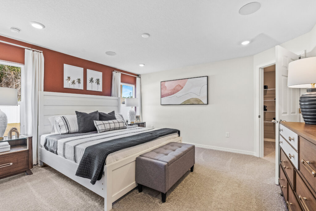 The Master Bedroom in the Majestic Floorplan from the Value Collection
