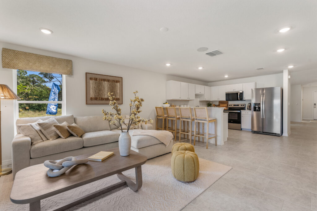 Living and Kitchen Area in the King Floorplan