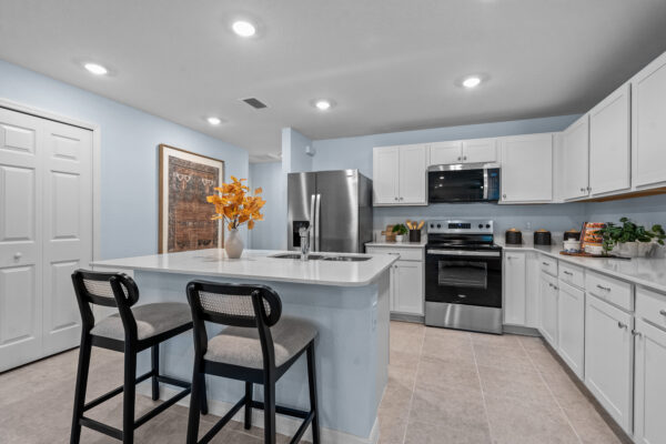 The kitchen of the Majestic floorplan from the Holiday Builders Value Collection