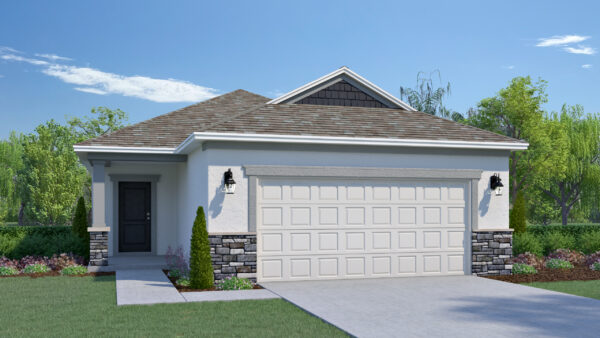 Hudson B floorplan with stone