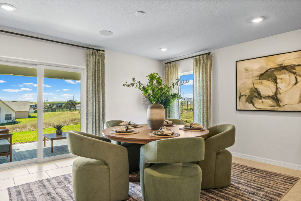 The Dining Area in the King floorplan from the Value Collection