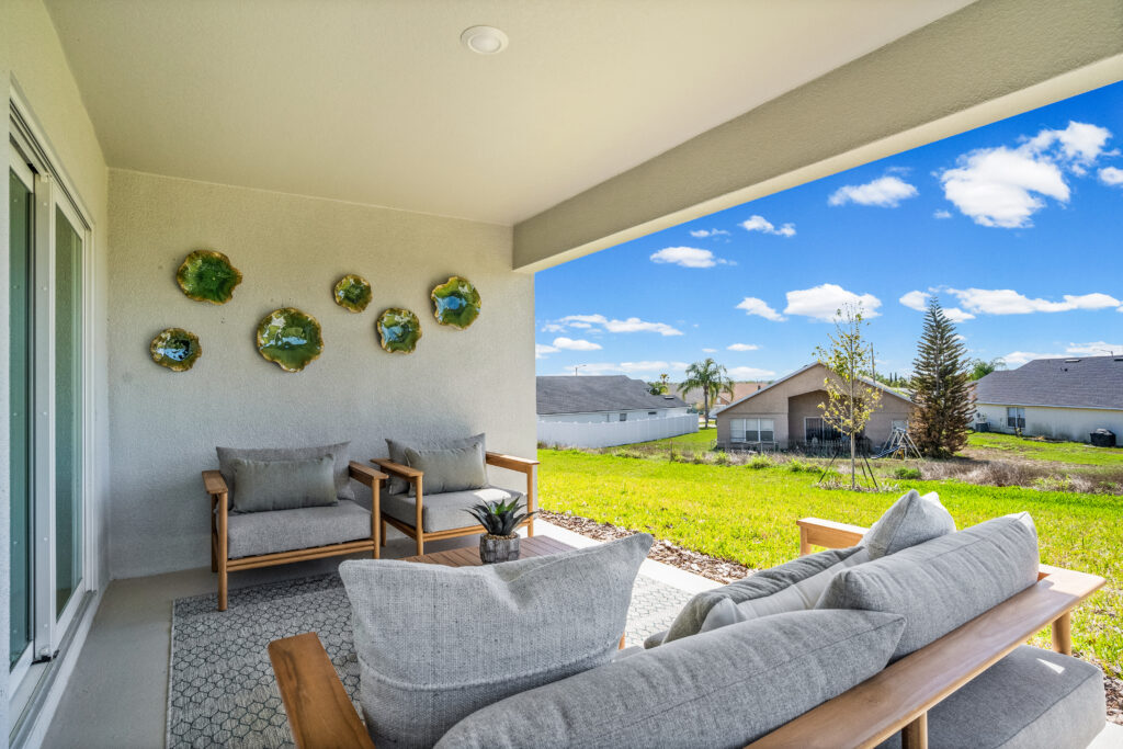 The Back Patio on the King Floorplan from the Value Collection