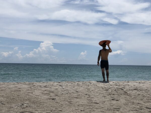 Brevard County Beach and Surfer