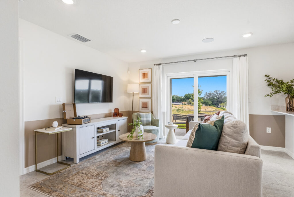 The Living Room in the King Floorplan from the Value Collection