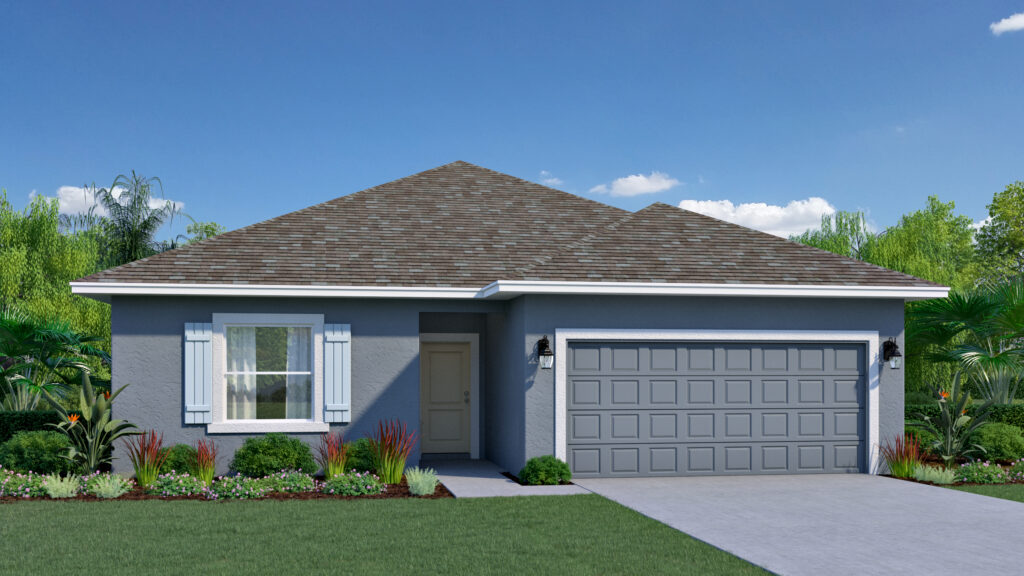 The exterior of our Heritage Elevation A from our Cornerstone Collection