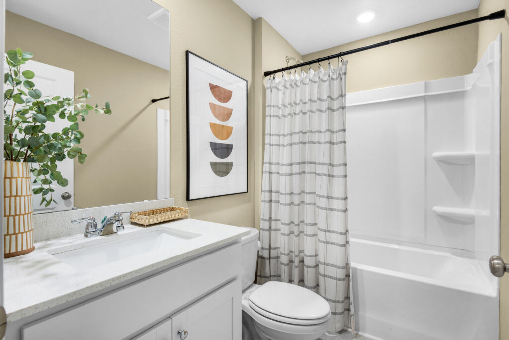 The Guest Bath in the Grayton floorplan from the Value Collection