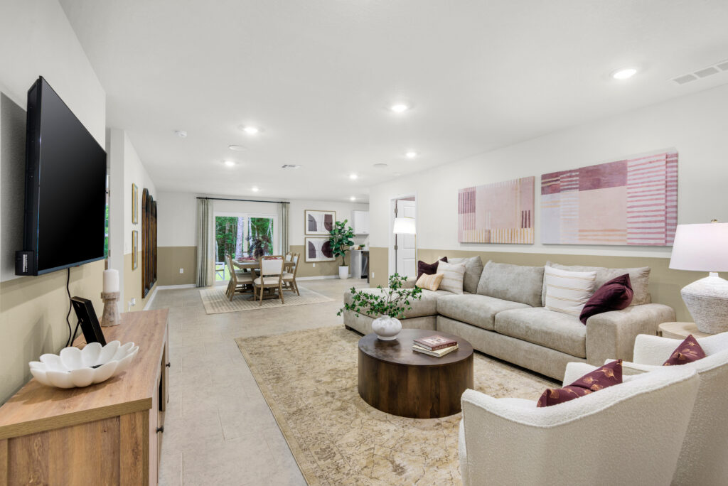 The Living Area in the Grayton floorplan from the Value Collection