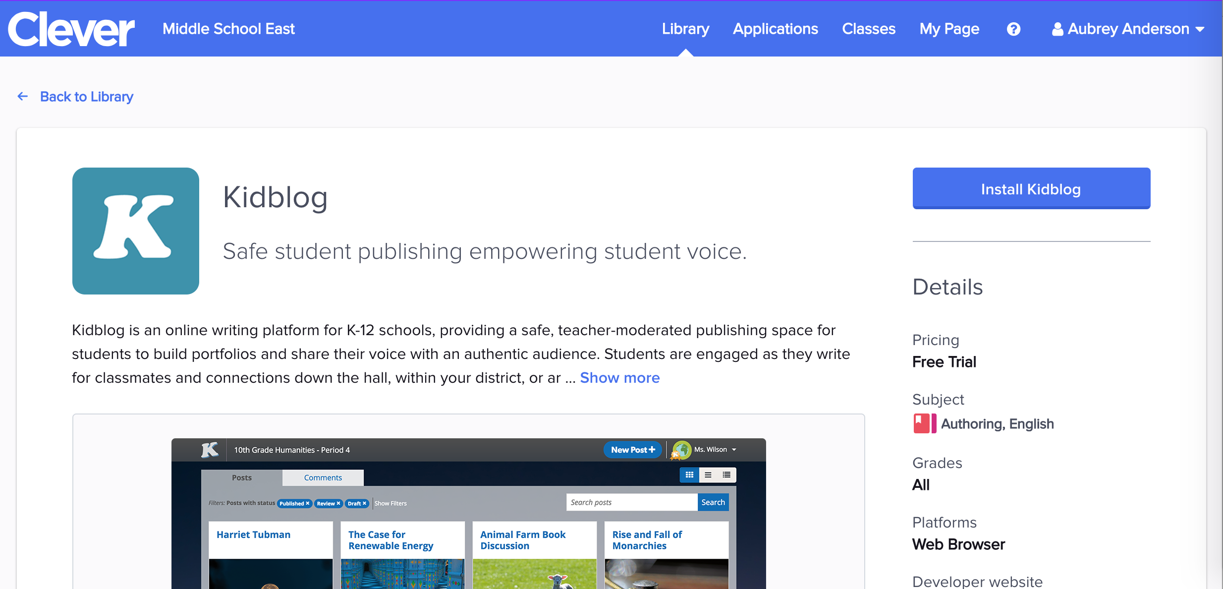 Updates – Kidblog