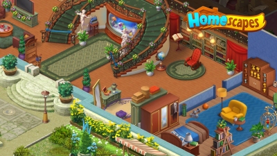 Homescapes Bed Room Stairs Plants