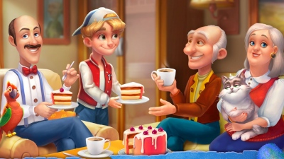 Homescapes Family Cake Parrot Cat