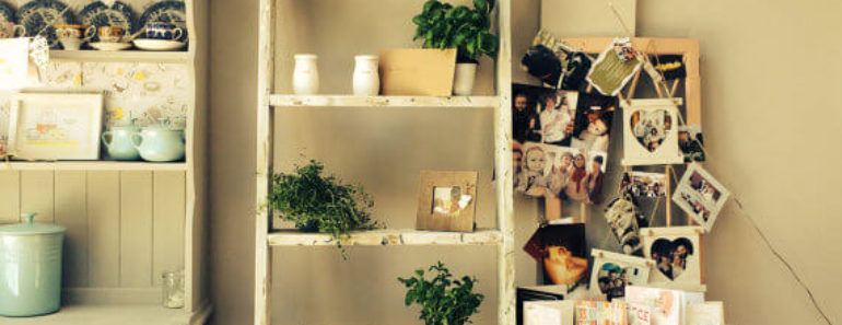 leaning ladder shelf by DapperDavesWoodshop