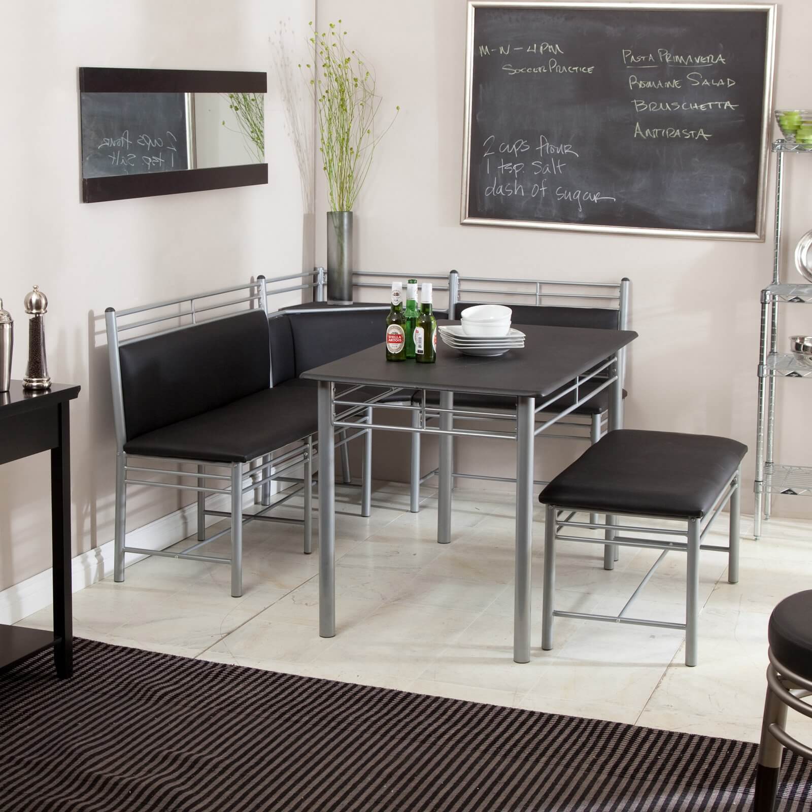 21 space saving corner breakfast nook furniture sets (booths)