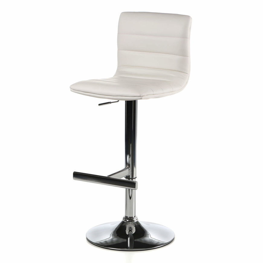 35 Stylish Modern Adjustable White Leather Bar Stools