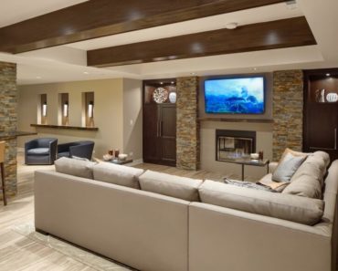 Custom rec room design by Drury Design