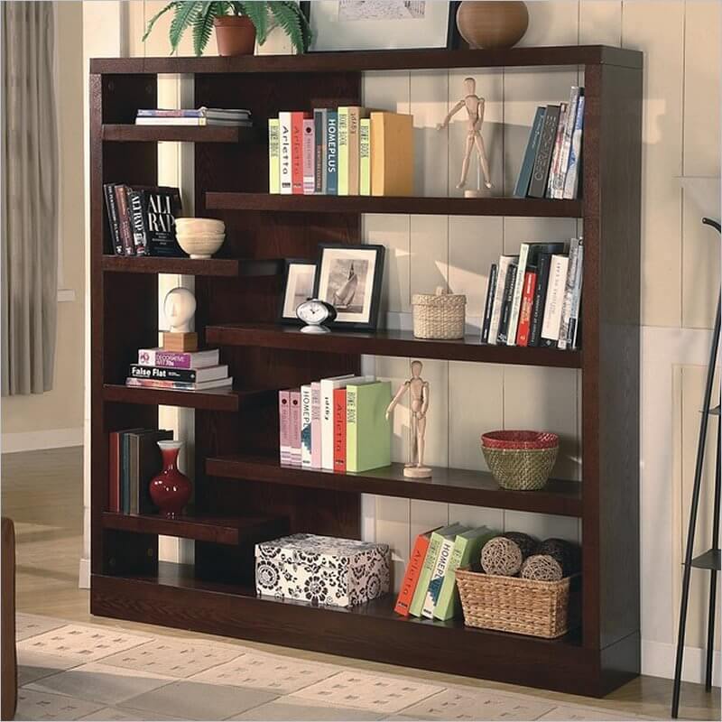 Backless Bookshelves ... Focusing On Often Minimalistic Yet Eye Catching Shapes. Novel Configurations Are Common, Like The Asymmetrical, Backless Design Featured Here. Backless Bookshelves ... Focusing On Often Minimalistic Yet Eye Catching Shapes. Novel Configurations Are Common, Like The Asymmetrical, Backless Design Featured Here.