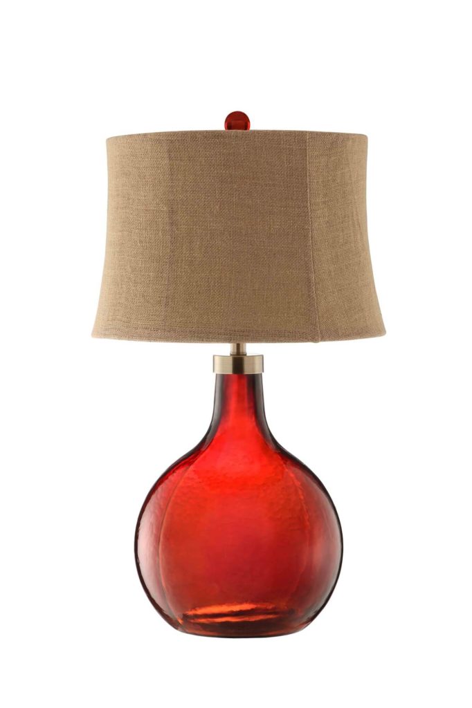 Our first standard table lamp is a traditional styled model, with rounded glass base and straw colored shade. Our first standard table lamp is a traditional styled model, with rounded glass base and straw colored shade.