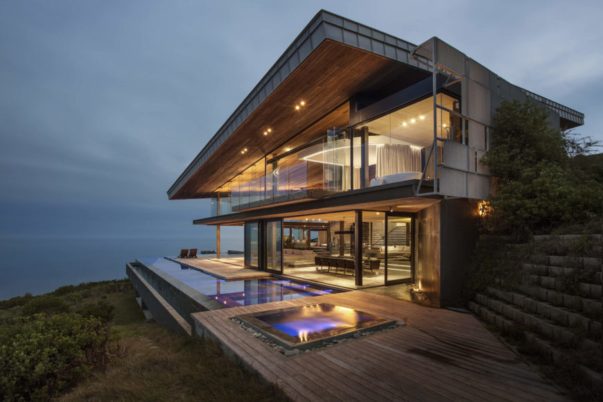 Dazzling CliffTop Modern Wood, Glass and Concrete Home By SAOTA