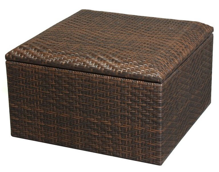 Square rattan ottoman Square rattan ottoman