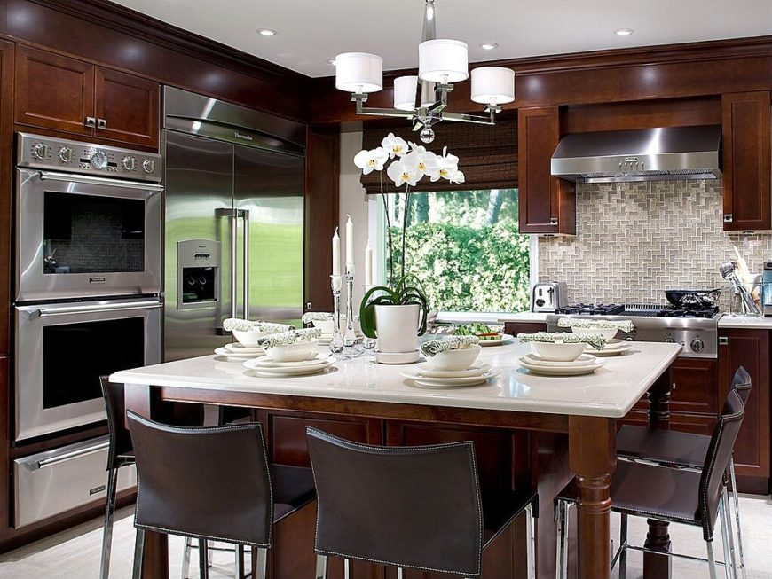 55 Gorgeous Kitchens amongst Stainless Steel Appliances (Photos) Kitchen amongst dark cabinets too stainless steel appliances 55 Gorgeous Kitchens amongst Stainless Steel Appliances (Photos)