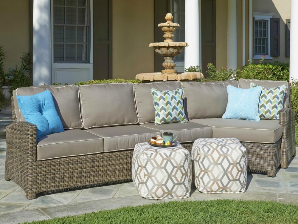Brown wicker patio sofa Brown wicker patio sofa