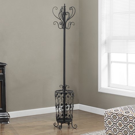 This coat rack features 8 strong hooks on which you can hang your coats, hats and other outer wear. This coat rack features 8 strong hooks on which you can hang your coats, hats and other outer wear.