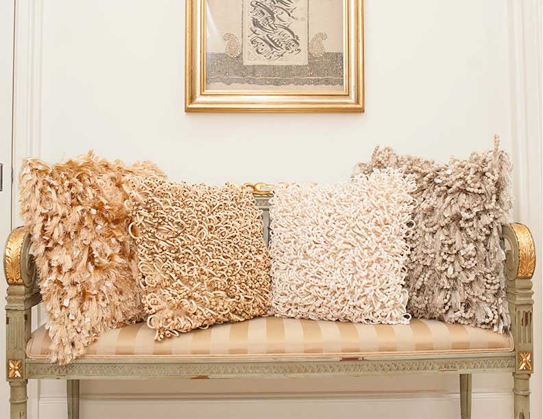 Beaded Feathered Decorative Pillows Home Treasures