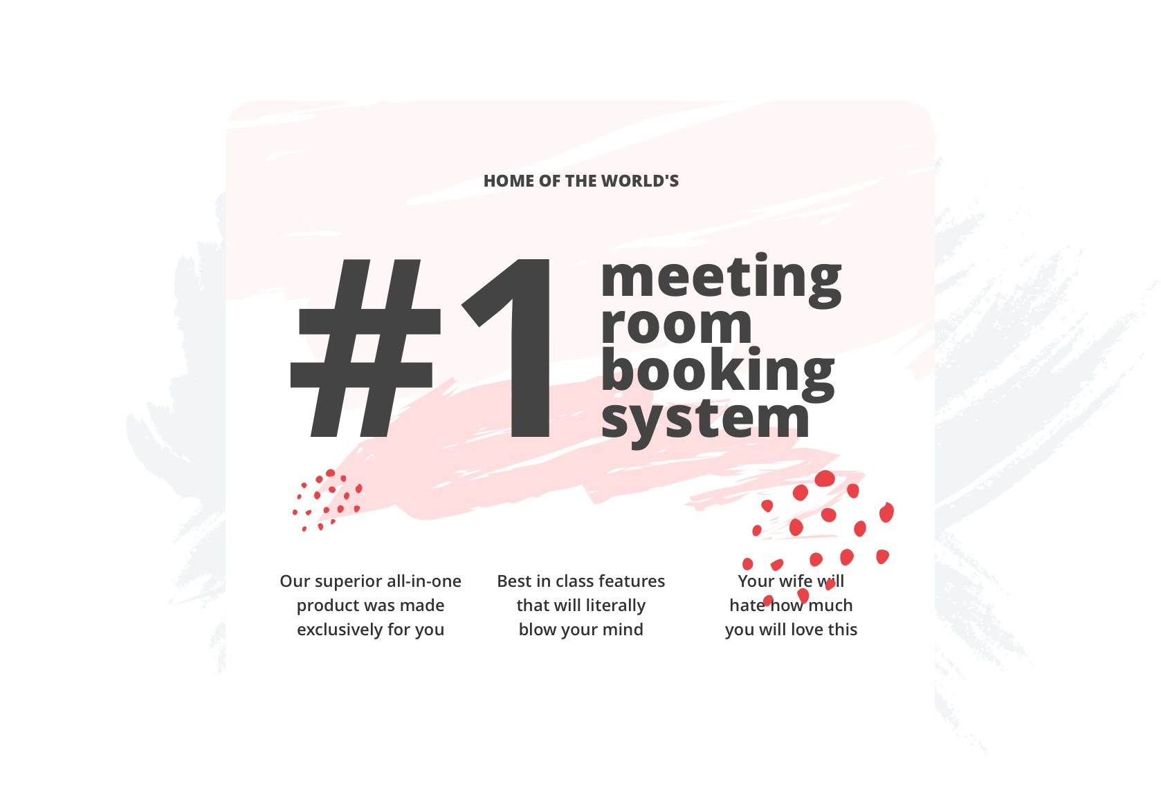 Landing page hyperbole example