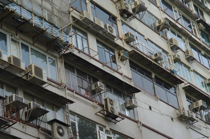 Grey buildings - Hong Kong