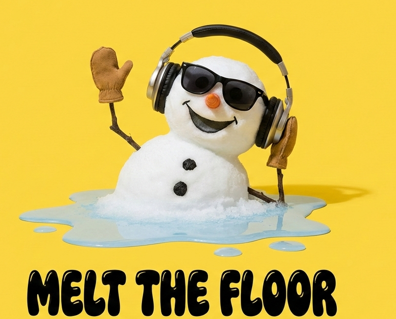 Upbeat and dancy winter-time song cover art