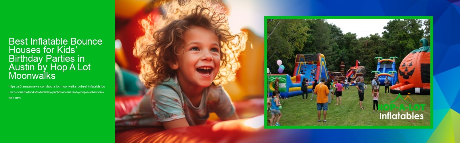Best Inflatable Bounce Houses for Kids’ Birthday Parties in Austin by Hop A Lot Moonwalks