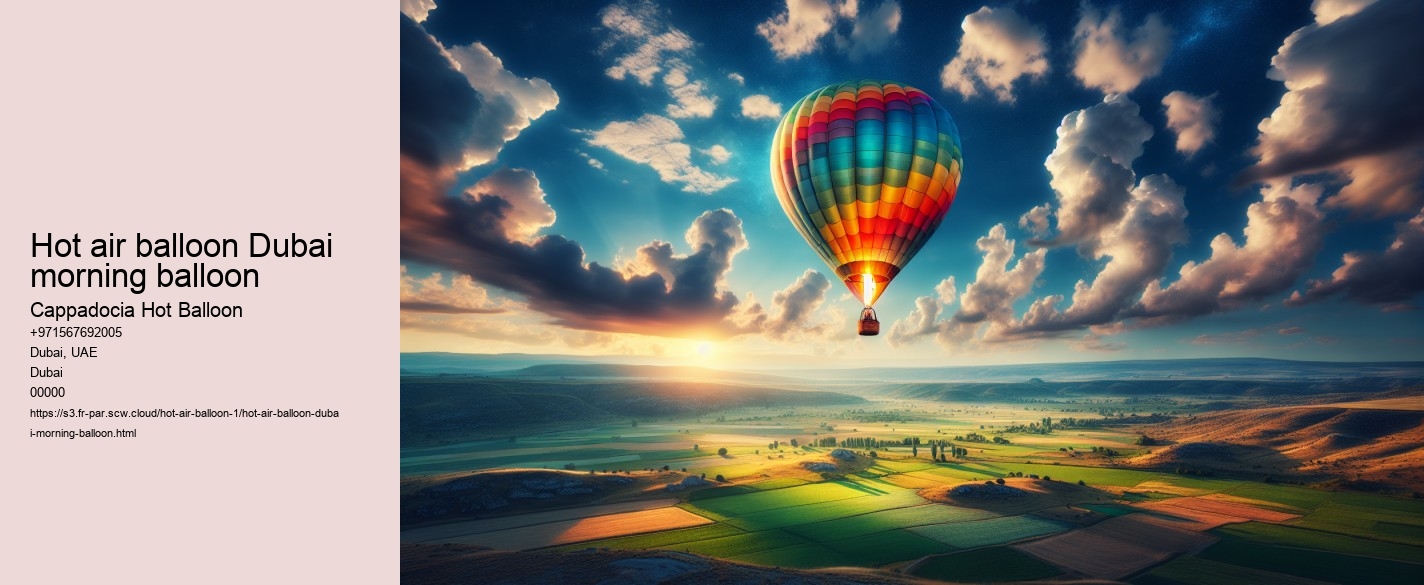 Hot air balloon Dubai morning balloon