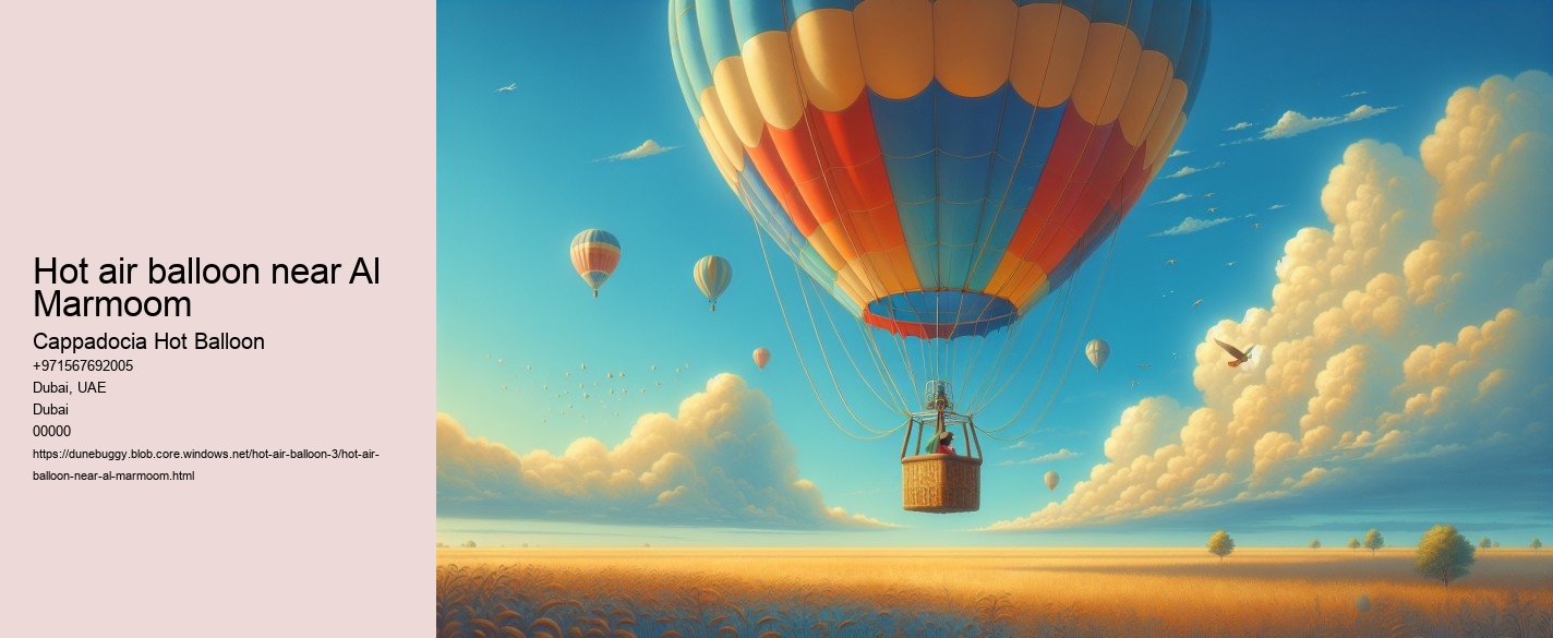 Hot air balloon near Al Marmoom