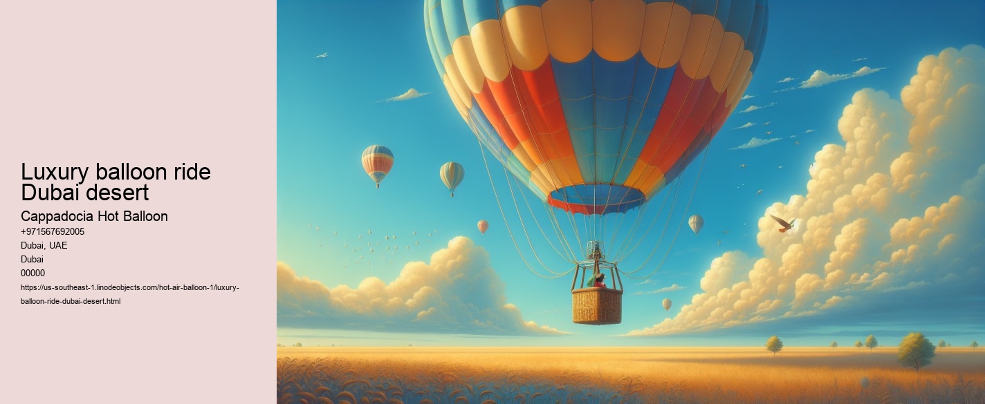 Luxury balloon ride Dubai desert